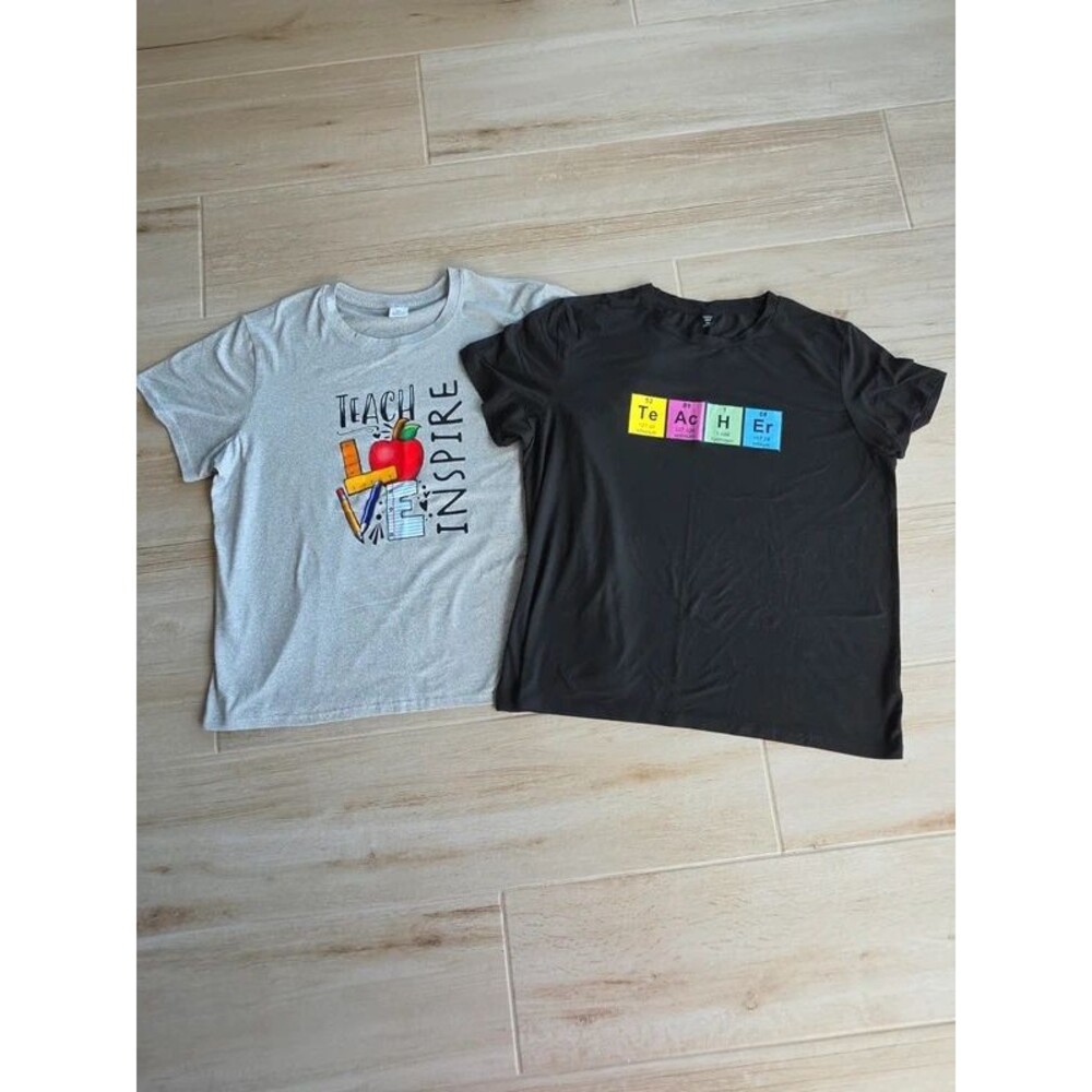Bundle of 2 Teacher Themed T Shirts 2X 3X